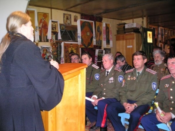 В Бородино состоялась  духовная беседа с казаками